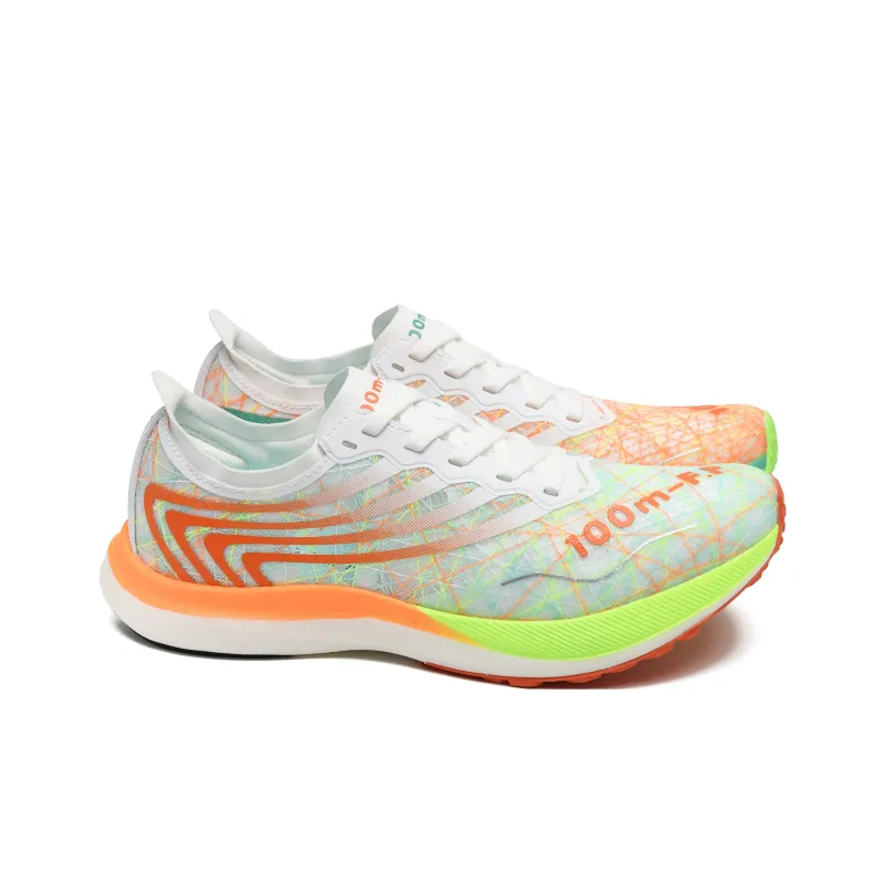 100m F.P Hurricane 3.0 Pro Running Shoes Unisex Low Top Orange Green Yellow-3