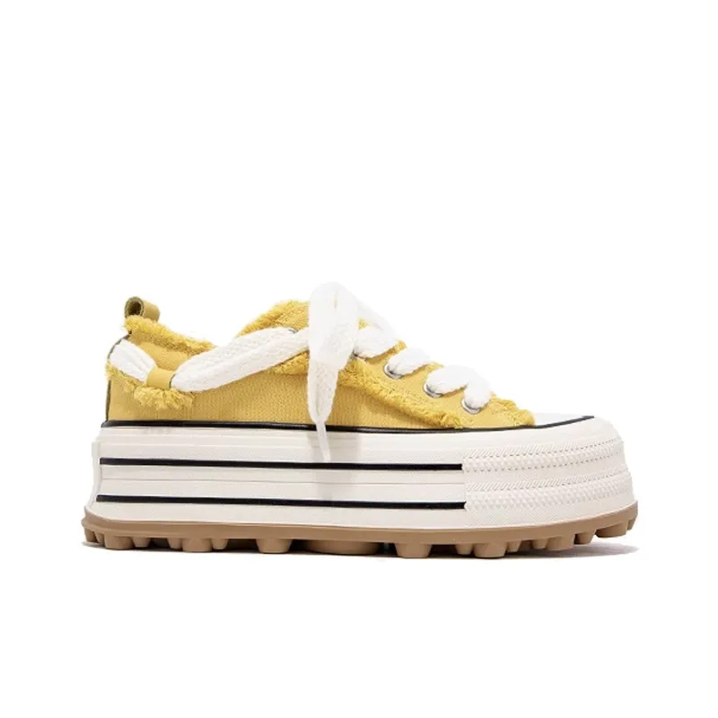 OUBT Slip Resistant, Abrasion Resistant, Breathable, Height Increasing Low Top Canvas Shoes Women's-9