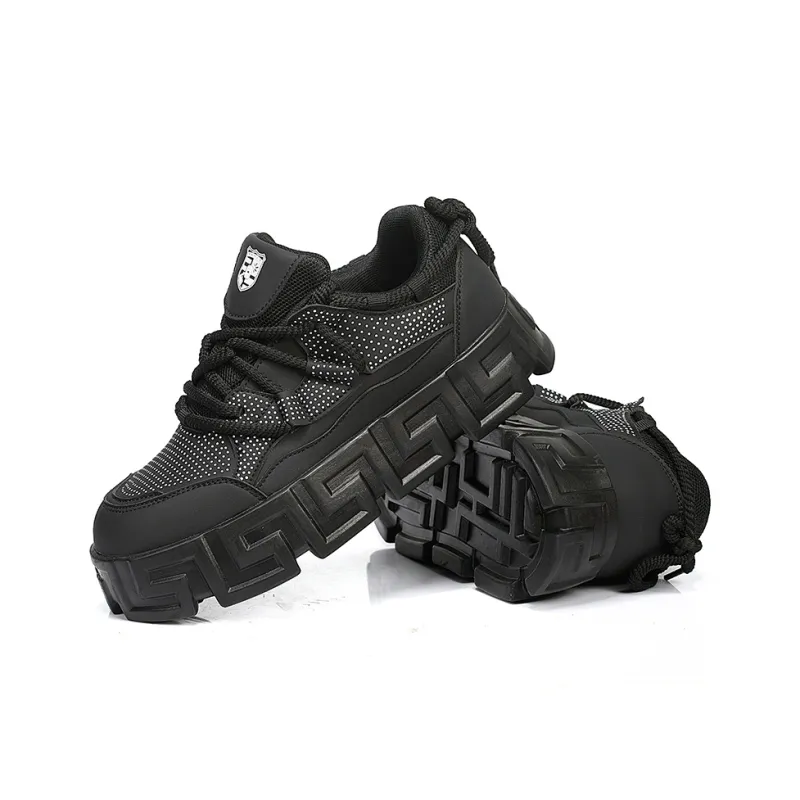 Meiretu Slip Resistant Coverage With Height Increase Low Top Skateboard Shoes Men's-2