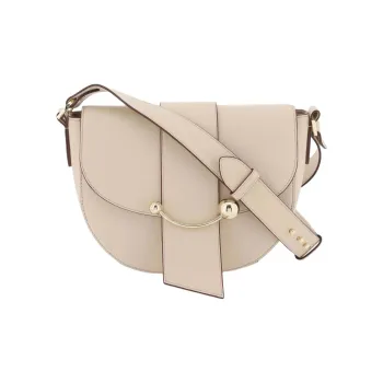 Strathberry Calfskin Crescent Bag Crossbody Bag Shoulder Bag Women's Beige