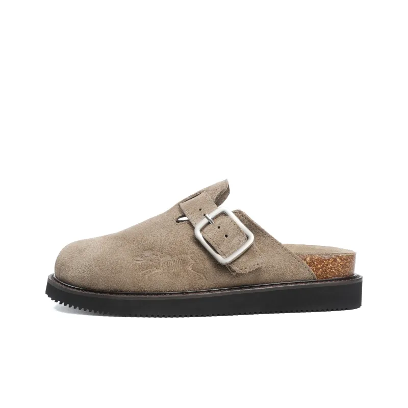 UNNAMED FORCES EVA Cork Sole Odor Resistant Slip Resistant Wrap toe Slippers Unisex Gray-0