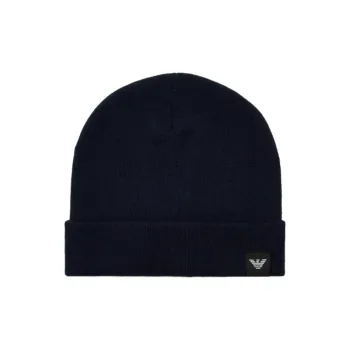 EMPORIO ARMANI Logo patch Fine knit Beanie