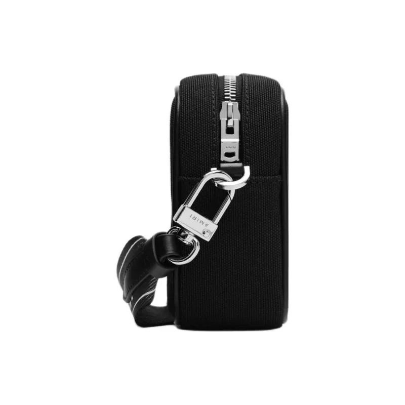 AMIRI Cotton Camera Bag Shoulder Bag Crossbody Bag Men's Black-3