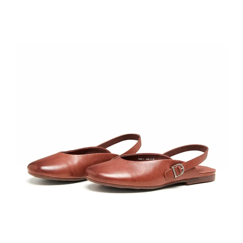MANTOVA Casual Single Shoes Low Heel Women's Coffee-2