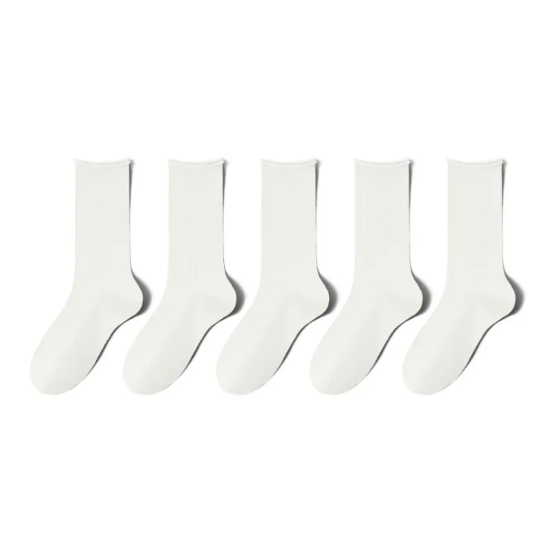 MIIOW Mid Calf Socks Women's 5 Pack-9