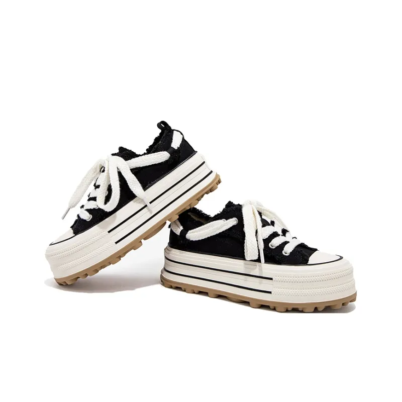 OUBT Slip Resistant, Abrasion Resistant, Breathable, Height Increasing Low Top Canvas Shoes Women's-7