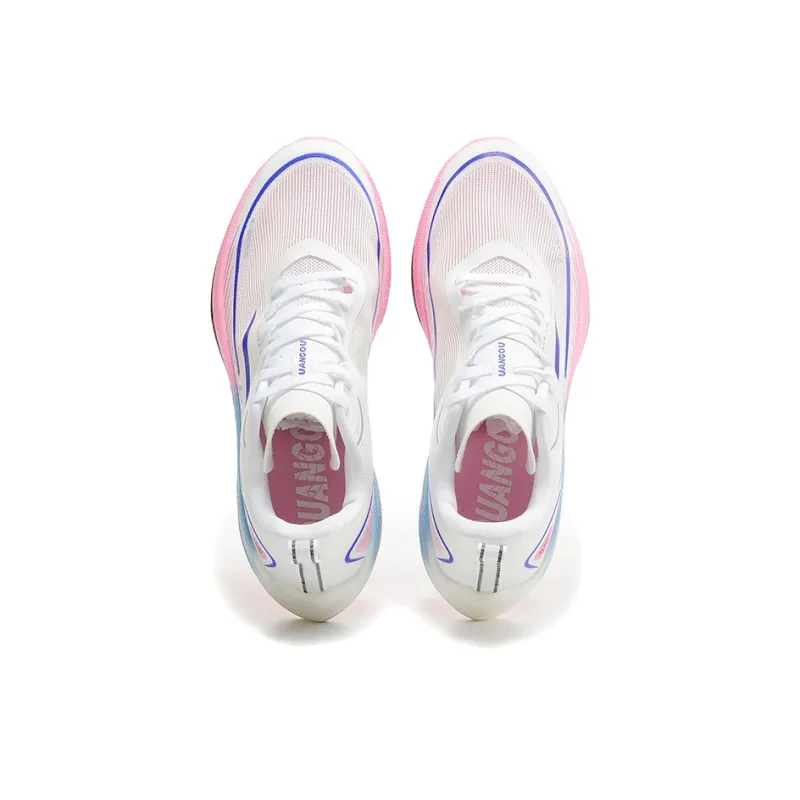DUANGOU Cushioning Anti Slip And Wear Resistant Breathable Rebound Low Top Sports Running Shoes Unisex Pink Blue-3