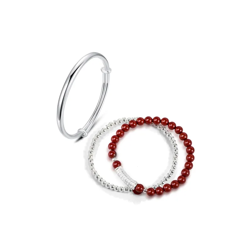 GUDS GAVE Cinnabar Jade Bracelets Unisex-3