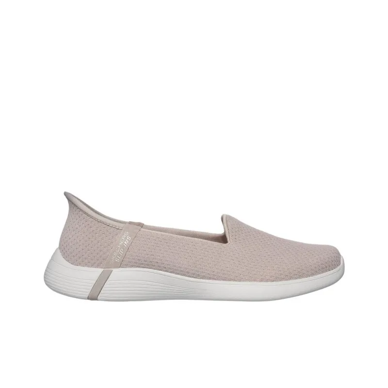 Skechers Slip Ins Slip Resistant And Breathable Low Top Casual Shoes Women's Gray Pink-1