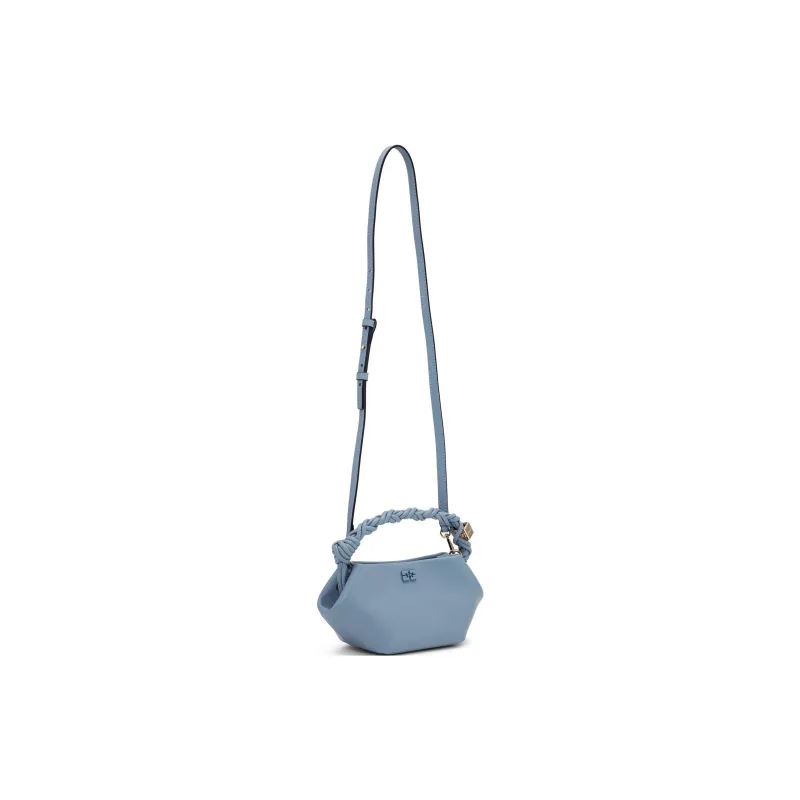 GANNI Recycled Leather Shoulder Bag Crossbody Bag Handbag Mini Women's Blue-1