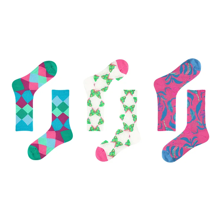 Vine Color Mid Calf Socks Women's 3 Pack-17