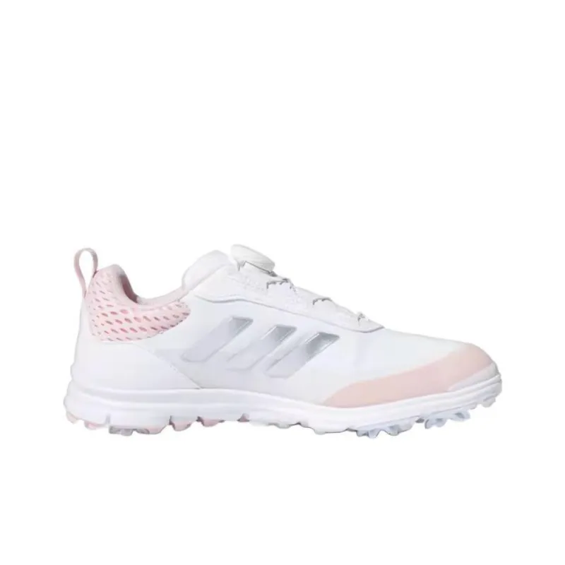 Adidas Cushioning Slip Resistant Low Top Golf Shoes Women's White Pink-1