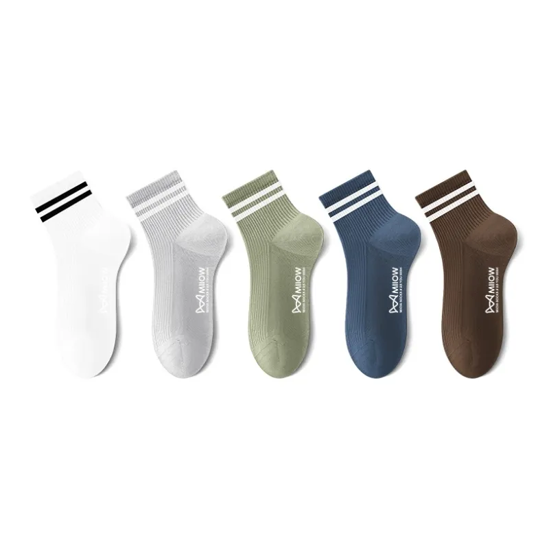 MIIOW Mid Calf Socks Men's 5 Pack-7