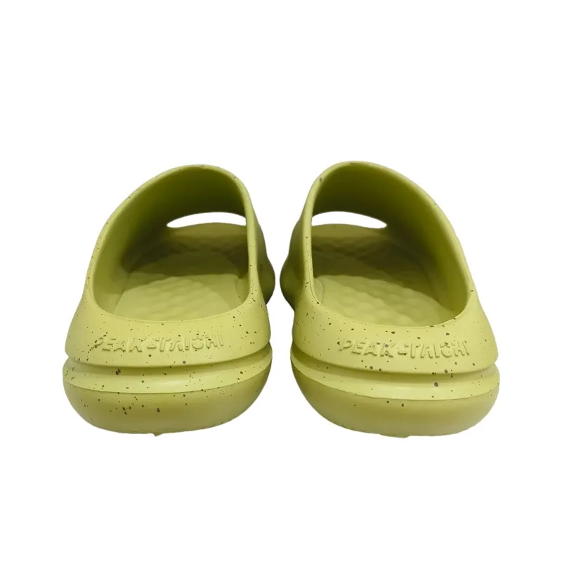 PEAK Very Small Fat Drag Slide Slippers Men Green Polka Dot-3