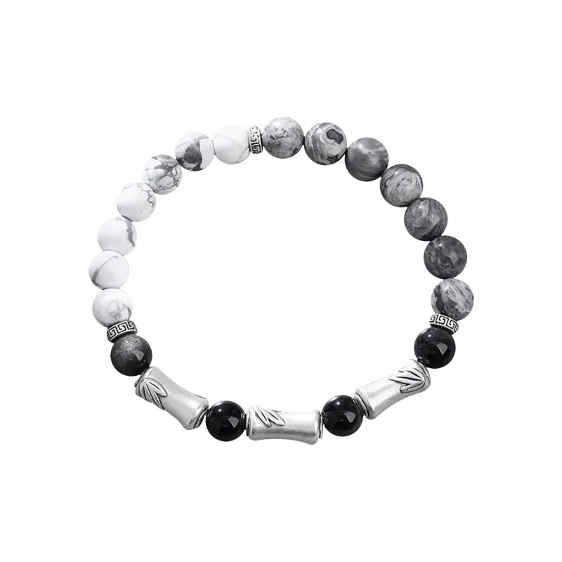 MAGICPOLE Obsidian Jade Bracelets Unisex-0