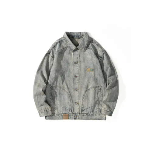 SWISS MILITARY Denim Jackets Unisex Yellow Mud