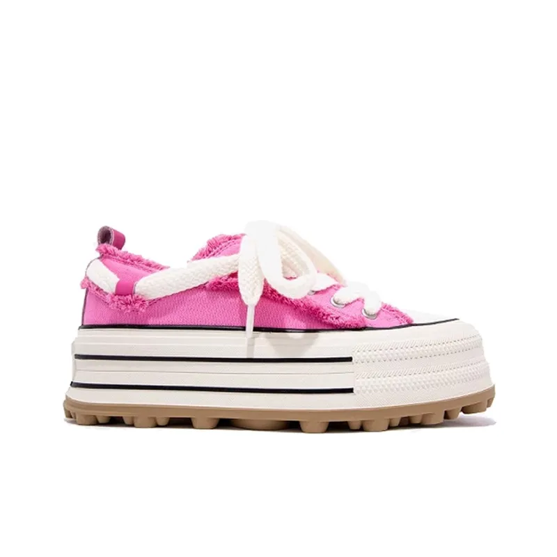 OUBT Slip Resistant, Abrasion Resistant, Breathable, Height Increasing Low Top Canvas Shoes Women's-1