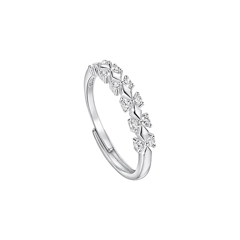 MAGICPOLE 925 Sterling Silver Zircon Rings Unisex Silver-2