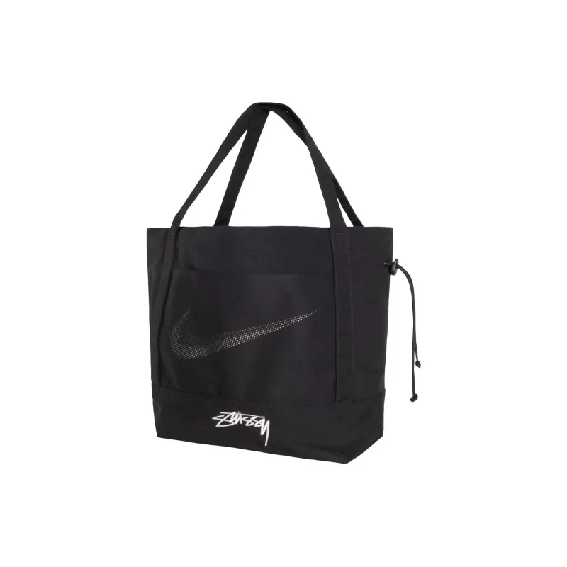 Nike X Stussy Cotton Regular Tote Bag Handbag Unisex Black-1