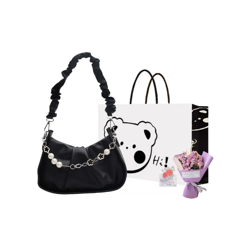 NX DOUGHNUT PU Shoulder Bag Regular Women's White/Black/Light Yellow-19