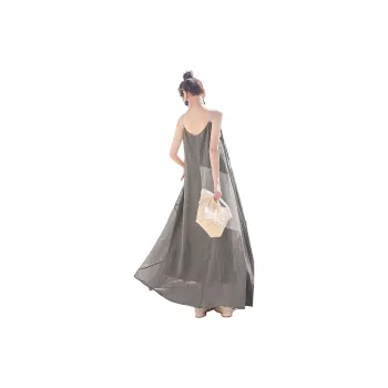 Cypress House Slip Dresses Women's Gray Coffee & Apricot