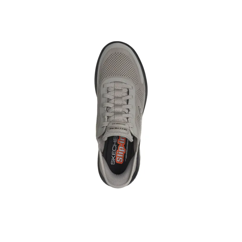 Skechers Slip Ins Slip Resistant, Breathable, Lightweight Rebound Low Top Casual Shoes Men's Taupe-3