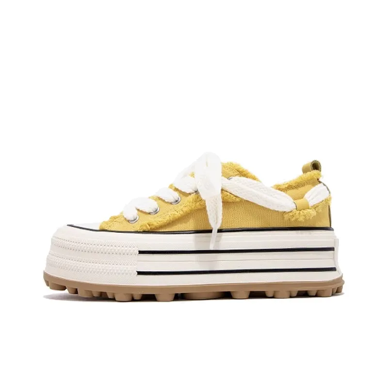 OUBT Slip Resistant, Abrasion Resistant, Breathable, Height Increasing Low Top Canvas Shoes Women's-8