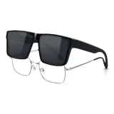 Black Frame with Black Gray Lens Polarized