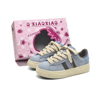 Circle small Skateboard Shoes Women's Low Top Green/Blue