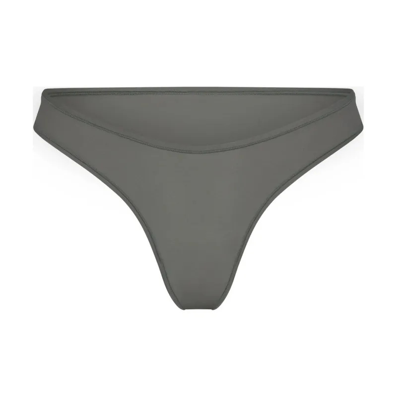 SKIMS FITS EVERYBODY DIPPED FRONT THONG Underpants Women's 1 Pack GUNMETAL/Bronze-0