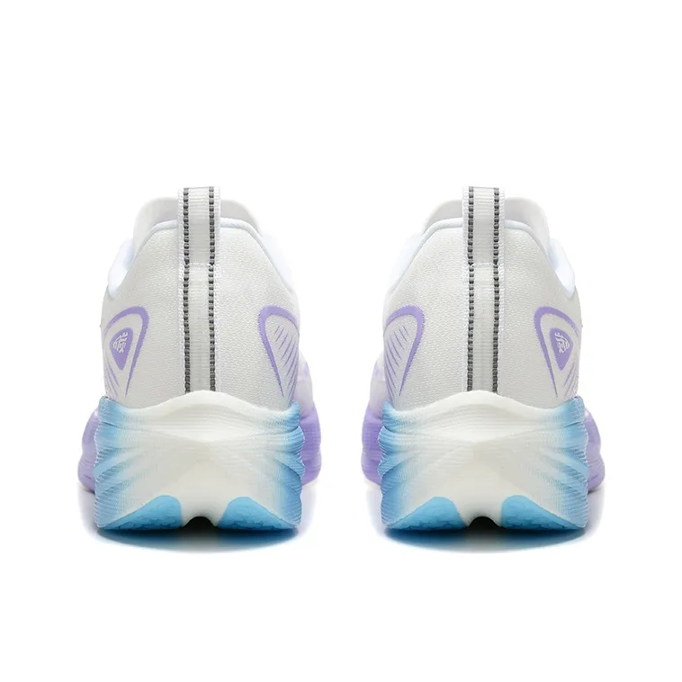 DUANGOU Cushioning Anti Slip And Wear Resistant Balance Rebound Low Top Sports Running Shoes Unisex White Purple-6