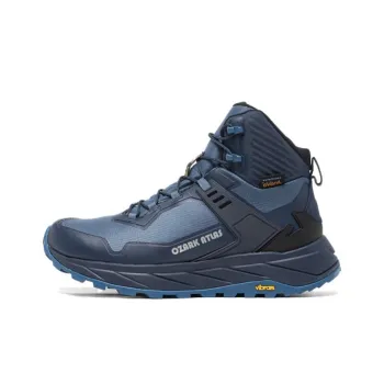 OZARK GEAR Anti-Slip Wear-Resistant High-Top Trekking Shoes Men's Blue Gray