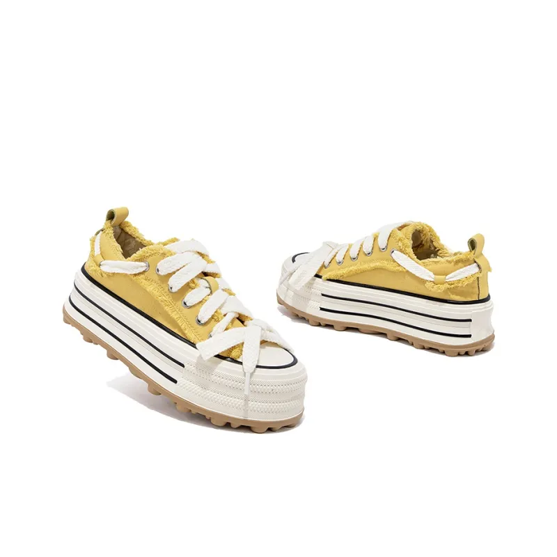 OUBT Slip Resistant, Abrasion Resistant, Breathable, Height Increasing Low Top Canvas Shoes Women's-11