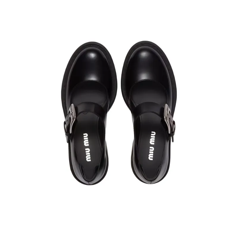 MIU MIU Chunky Buckle-fastening Loafers-4