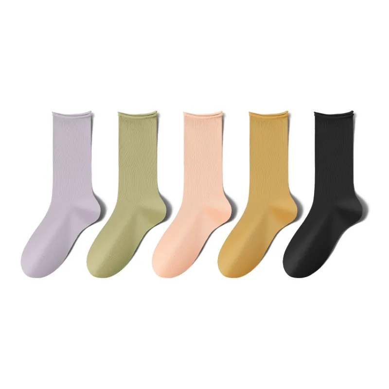 MIIOW Mid Calf Socks Women's 5 Pack-12