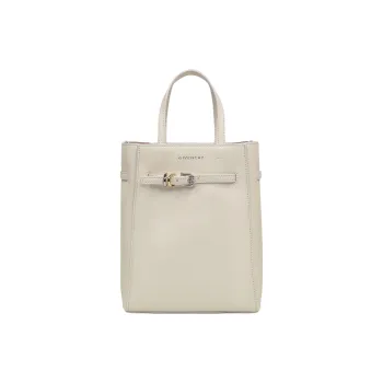 GIVENCHY Voyou Calfskin Tote Bag, Shopping Bag, Handbag Mini Women's Ivory