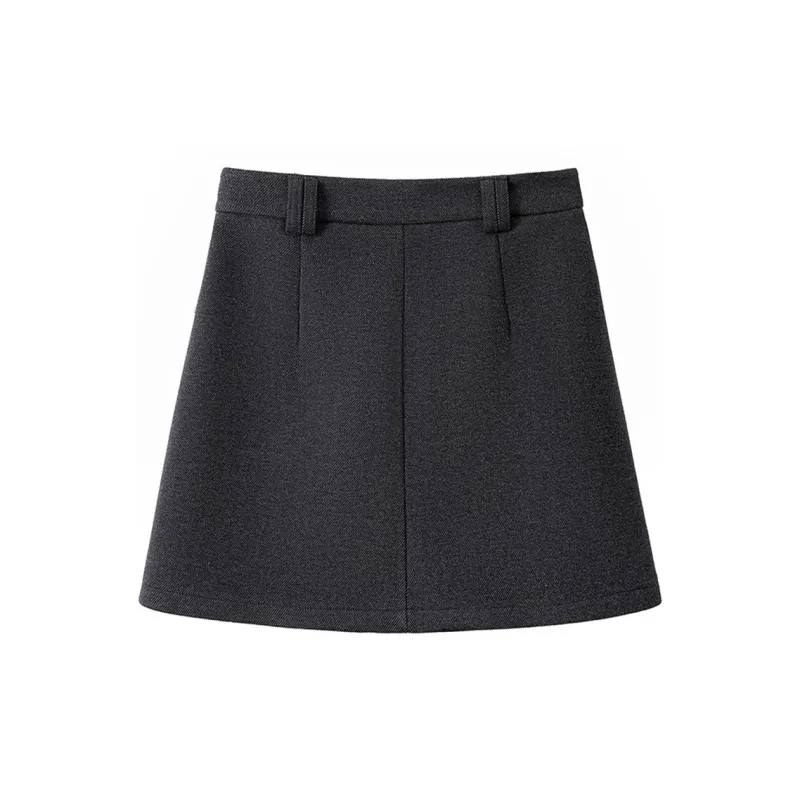 Cypress House Casual Short Skirts Women's Black Gray-1