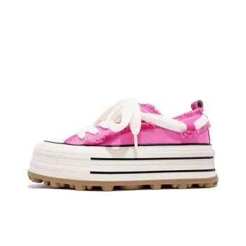 OUBT Slip Resistant, Abrasion Resistant, Breathable, Height Increasing Low Top Canvas Shoes Women's