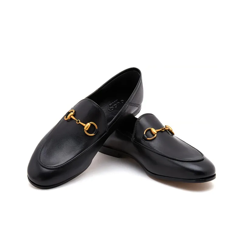 GUCCI Women's Leather Horsebit Loafer 'Black' Women's-2