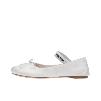 MIU MIU Logo strap Ballerina Shoes