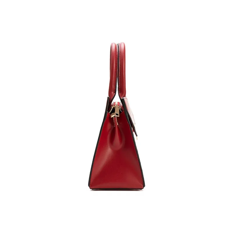 Vigno Synthetic Leather Handbag One Shoulder Crossbody Medium Size Women's Red-2