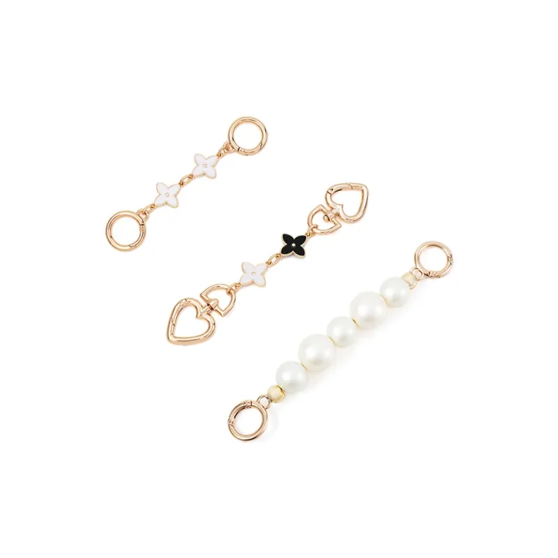 Alloy Horse-Drawn Bag Mahjong Bag Shoulder Strap Conversion Pearl Extender Chain Medium Size Women's Gold-Tone-0