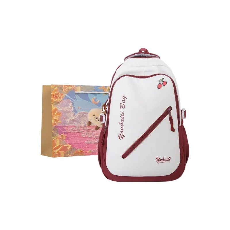 BRINCH Nylon Backpack Unisex Black/Green/Red/Pink/Gray-8