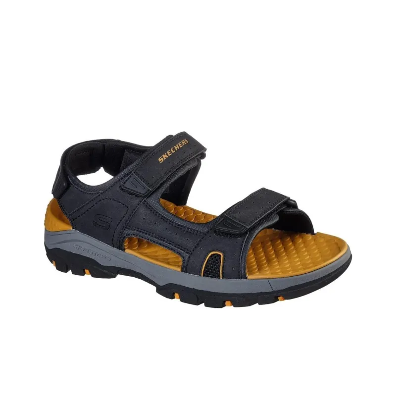 Skechers Relaxed Fit Beach Sandals Men's Black Yellow-2