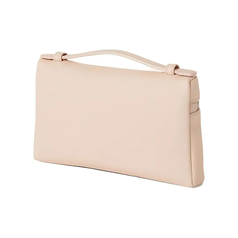 Loro Piana ExtraPocket Stamped Calfskin Clutch Mini Women's Light Beige-2