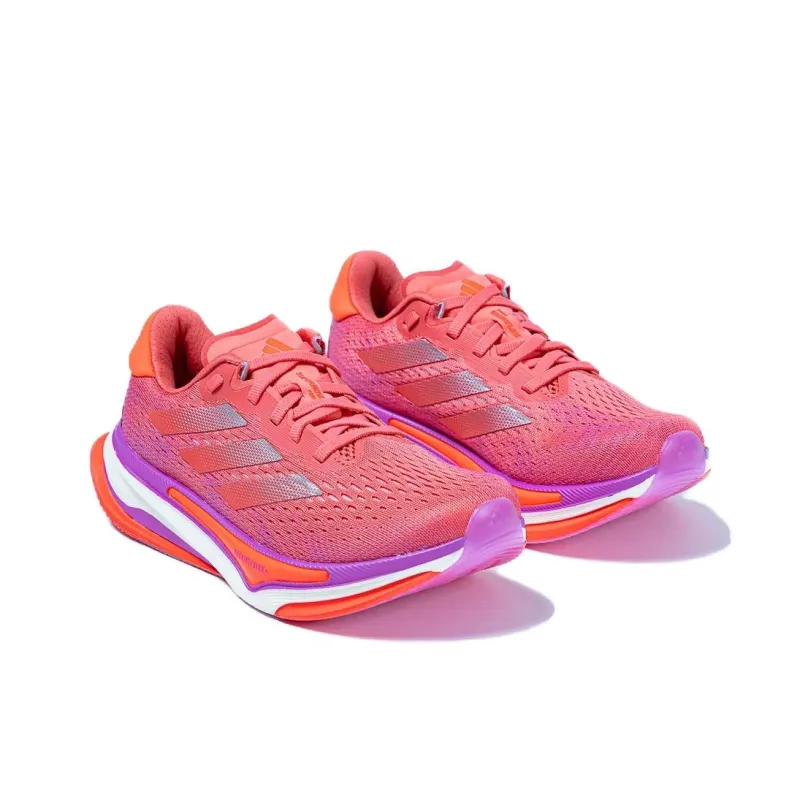 Adidas Supernova Prima Slip Resistant Breathable Low Top Casual Running Shoes Women's Red Silver-2