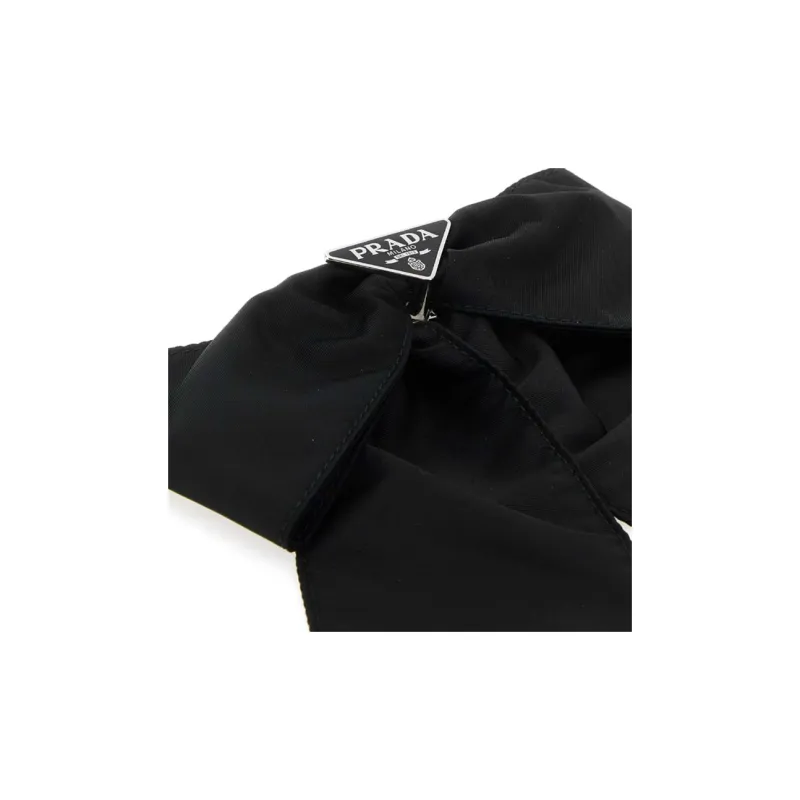 PRADA Recycled Nylon Hair Clips Women's Black-1