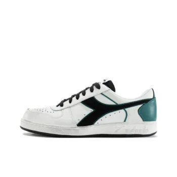 Diadora Magic Basket Anti-Slip Wear-Resistant Low-Top Skateboard Shoes Unisex White Black Green