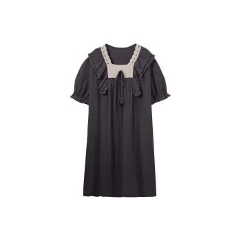 OUSHIBO Nightgown Women's Black