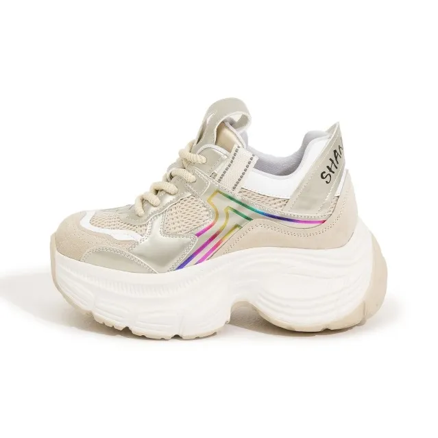 Milan Love Song Anti-Slip Wear-Resistant Breathable Moisture-Wicking Lightweight Low-Top Chunky Sneakers Women's-5